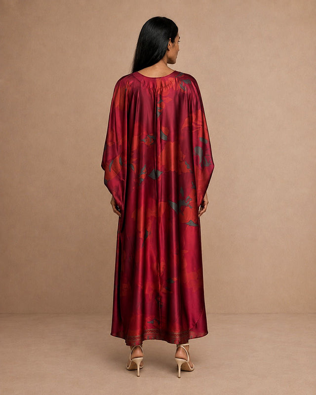 Dusky Printed Kaftan - Kaftan - Mizyana