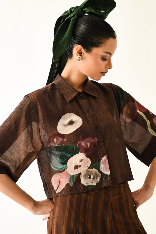 Earth Bloom Box Shirt Set - Two-Piece Set - Mizyana