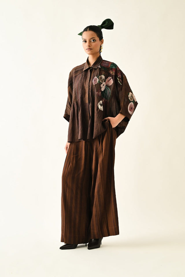 Earth Bloom Shirt Set - Two-Piece Set - Mizyana
