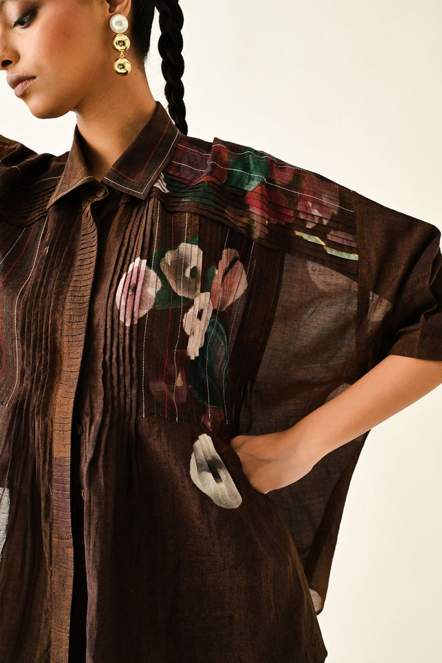 Earth Bloom Shirt Set - Two-Piece Set - Mizyana