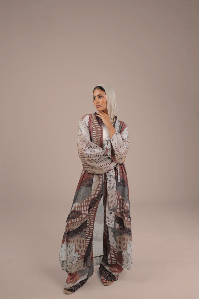Earthtones Satin Pants - Trousers - Mizyana