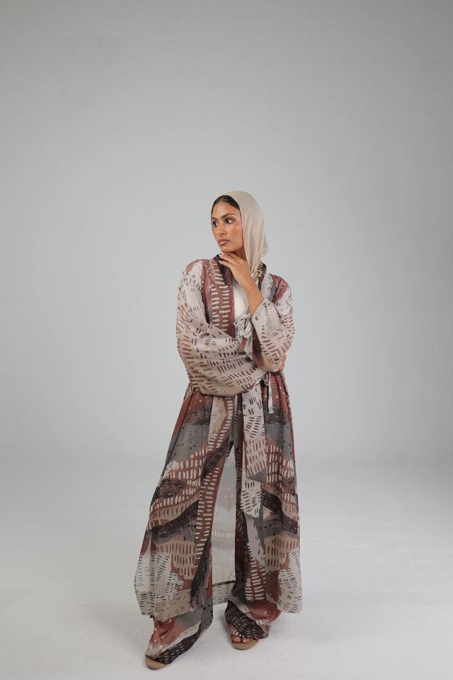 Earthtones Satin Pants - Trousers - Mizyana