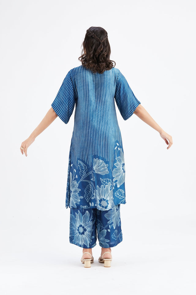 Easha Indigo kurta set - Two-Piece Set - Mizyana