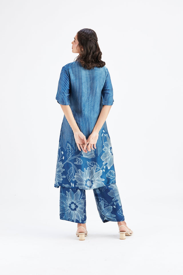 Easha Indigo kurta set - Two-Piece Set - Mizyana