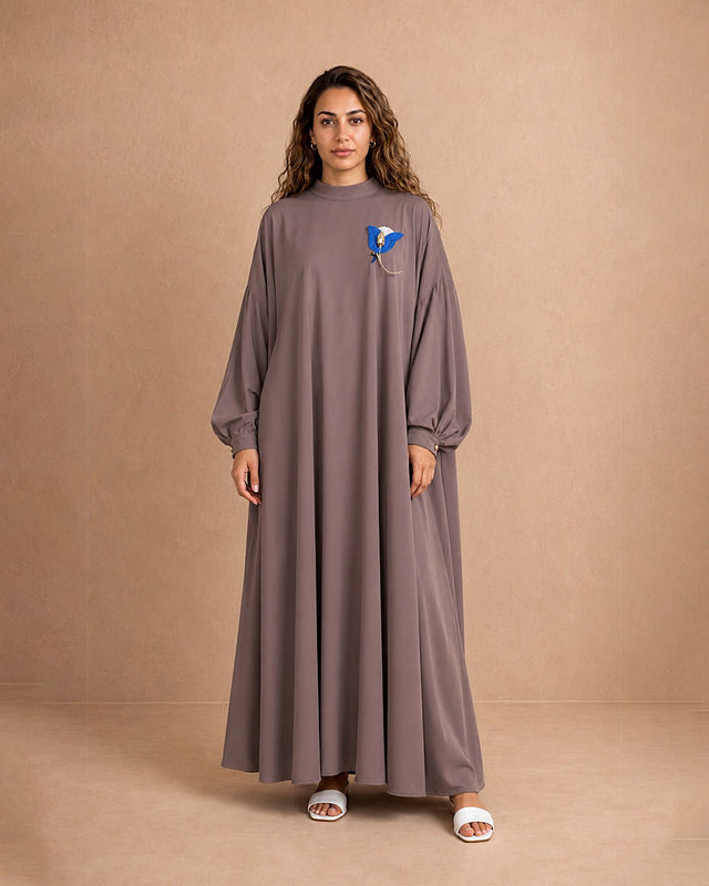 Embroidered Maxi Viscose Dress - Dress - Mizyana