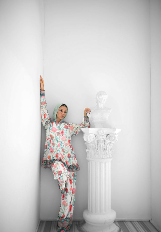 Flora Chiffon Pants - Trousers - Mizyana
