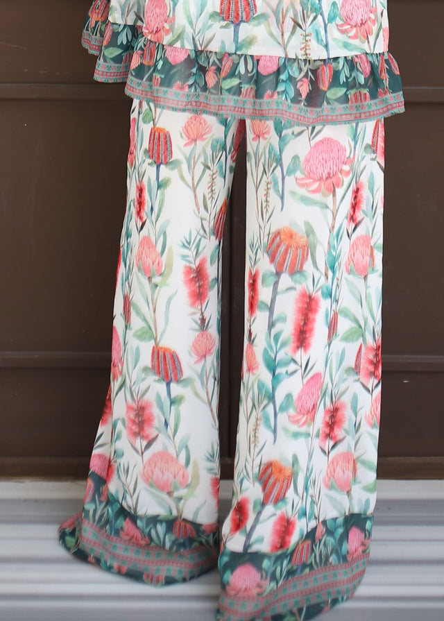 Flora Chiffon Pants - Trousers - Mizyana