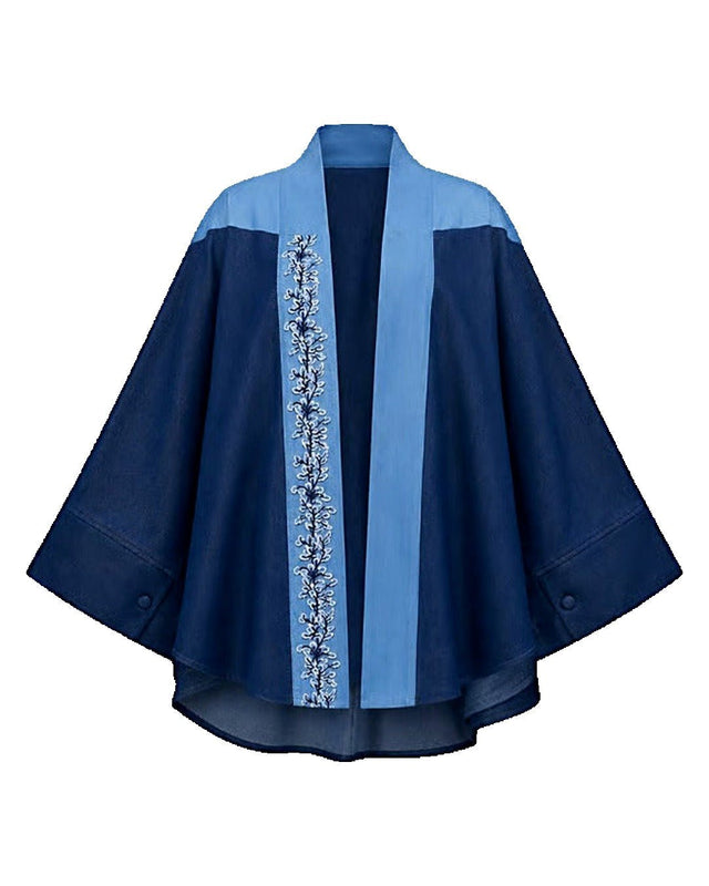 Flourish Denim Cape - Cape - Mizyana