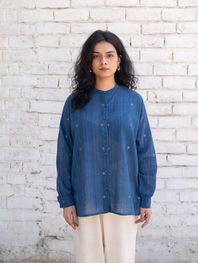 Fragments Jamdani Oversized Shirt - Shirt - Mizyana