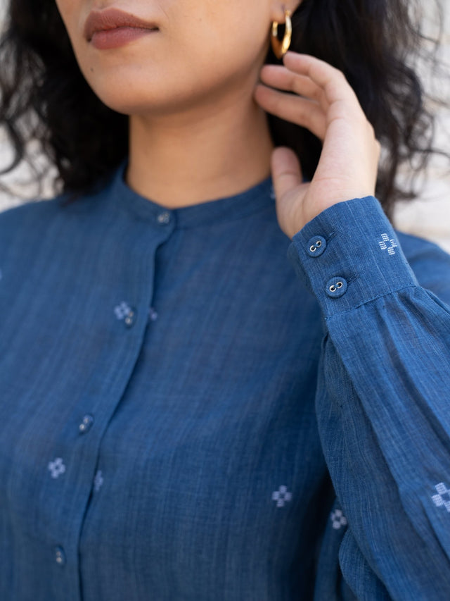 Fragments Jamdani Oversized Shirt - Shirt - Mizyana