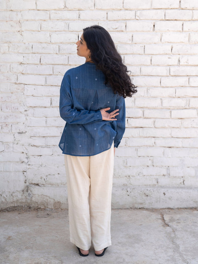 Fragments Jamdani Oversized Shirt - Shirt - Mizyana