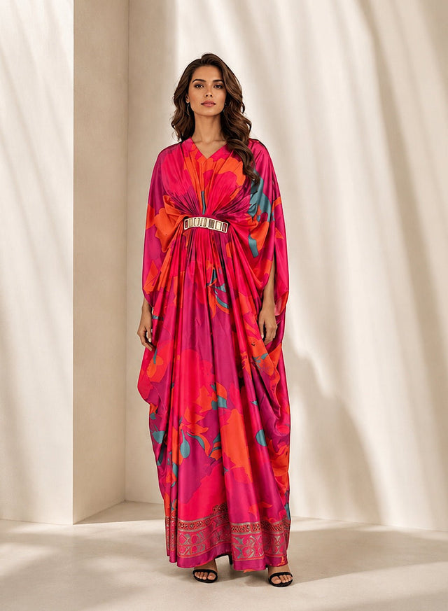Fuschia pink kaftan - Kaftan - Mizyana
