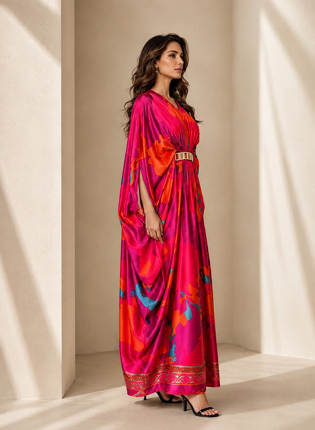 Fuschia pink kaftan - Kaftan - Mizyana