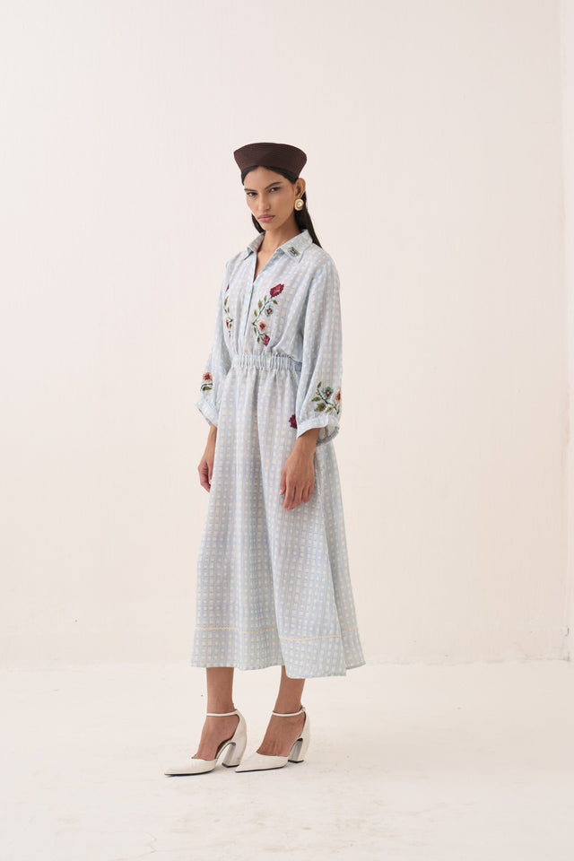 Gingham Poem Dress - Dress - Mizyana