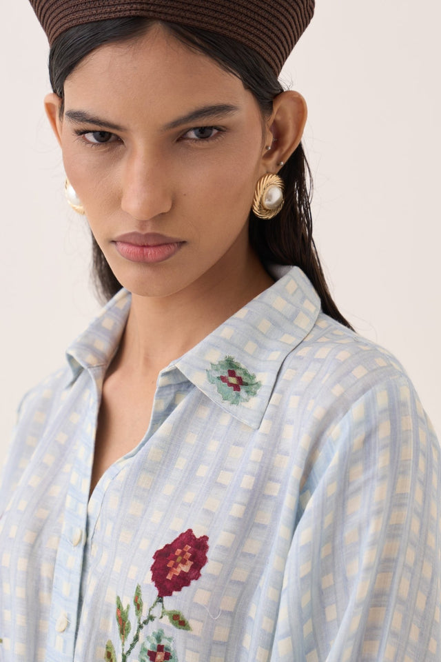 Gingham Poem Dress - Dress - Mizyana