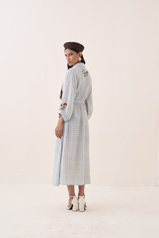 Gingham Poem Dress - Dress - Mizyana