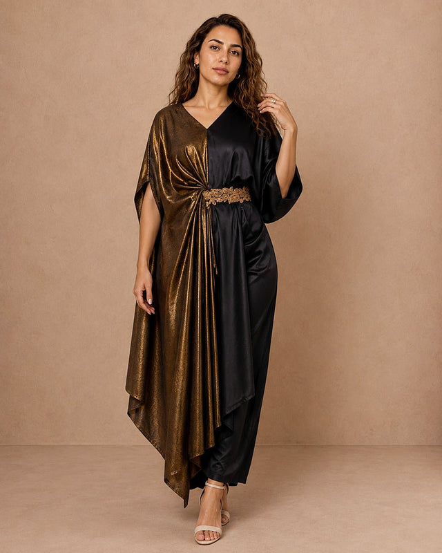 Gold Shimmer Kaftan - Kaftan - Mizyana