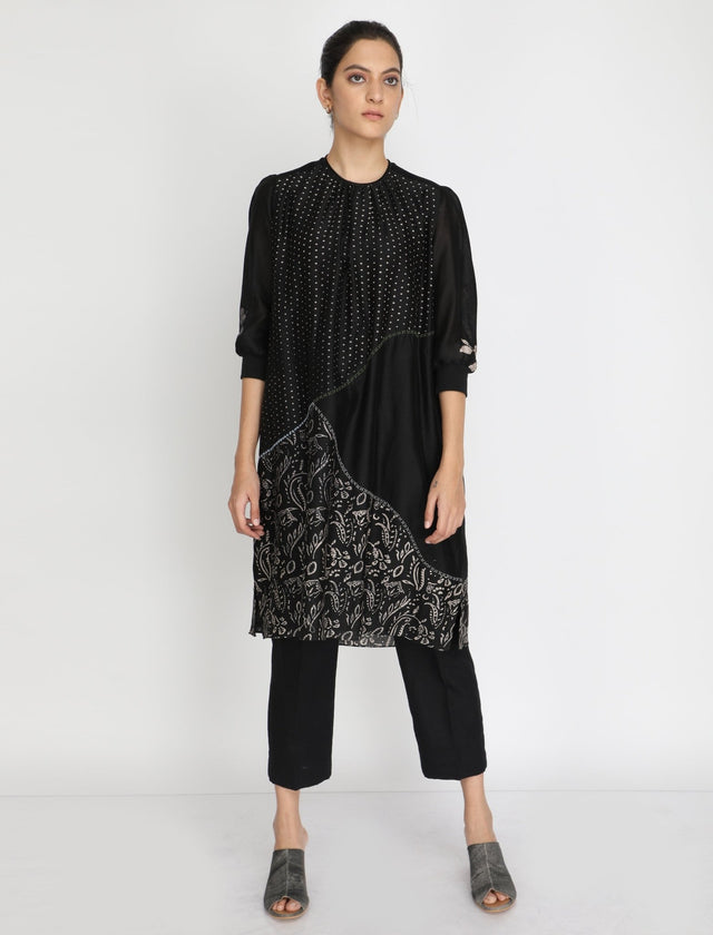 Golden printed dress - Dress - Mizyana