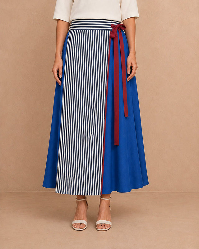 Gradient Flow Denim Skirt - Skirt - Mizyana