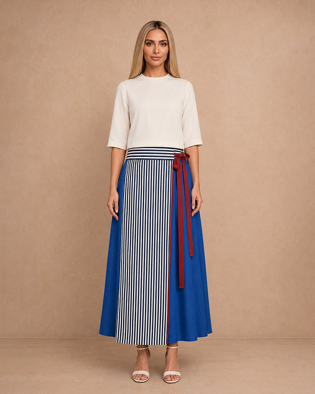 Gradient Flow Denim Skirt - Skirt - Mizyana
