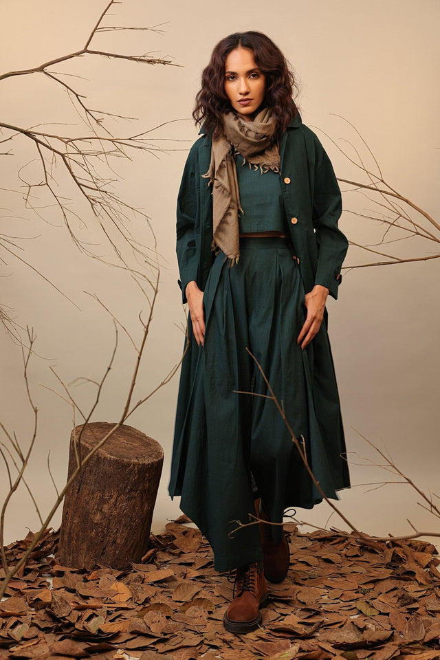 Green Cali Trench Jacket - Jacket - Mizyana