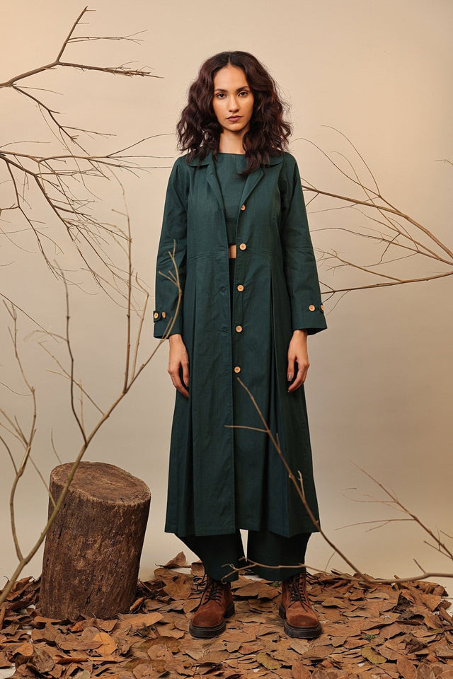 Green Cali Trench Jacket - Jacket - Mizyana