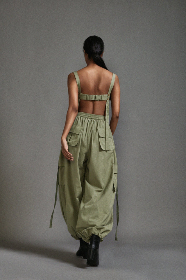 Green Cargo Pants - Trousers - Mizyana