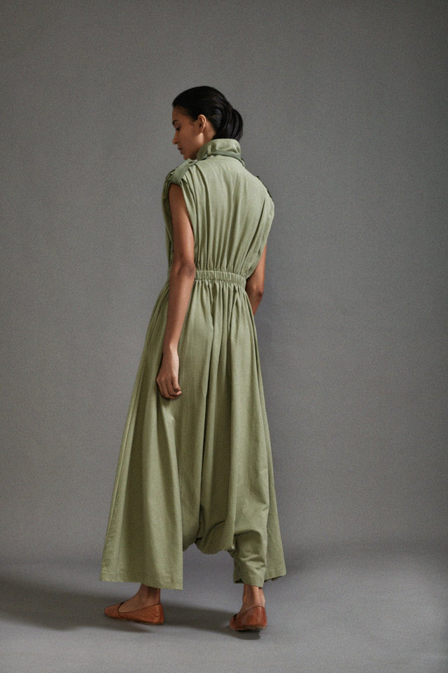 Green Safari Sphara Jumpsuit - Jumpsuit - Mizyana