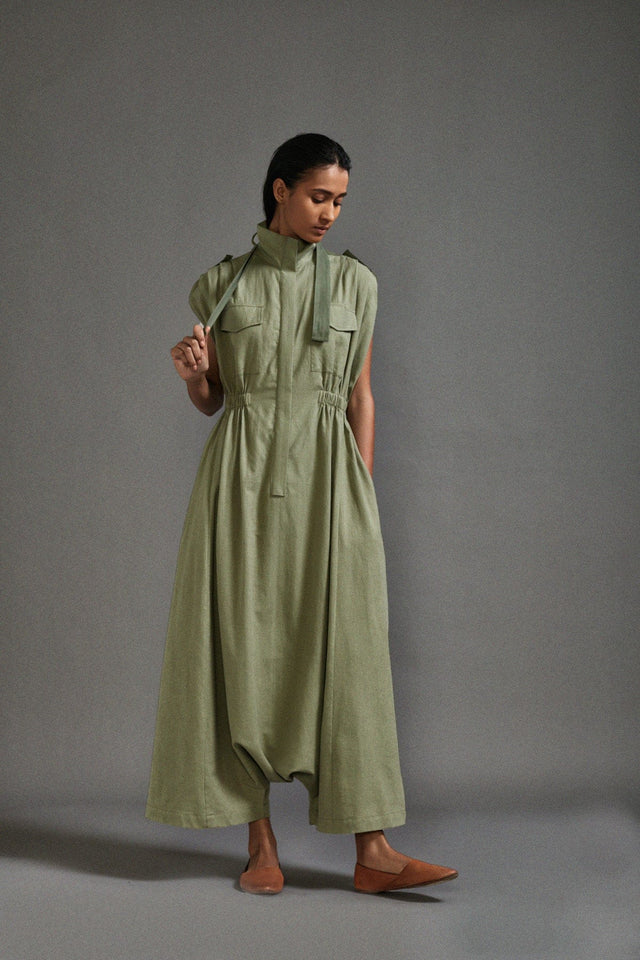 Green Safari Sphara Jumpsuit - Jumpsuit - Mizyana