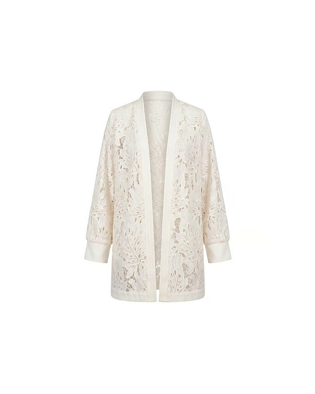 Guipure Botanical Lace Jacket - Jacket - Mizyana