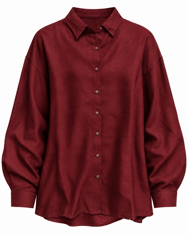 Handwoven Mulberry Silk Oversized Shirt with Collar in Seven Colours - Shirt - Mizyana