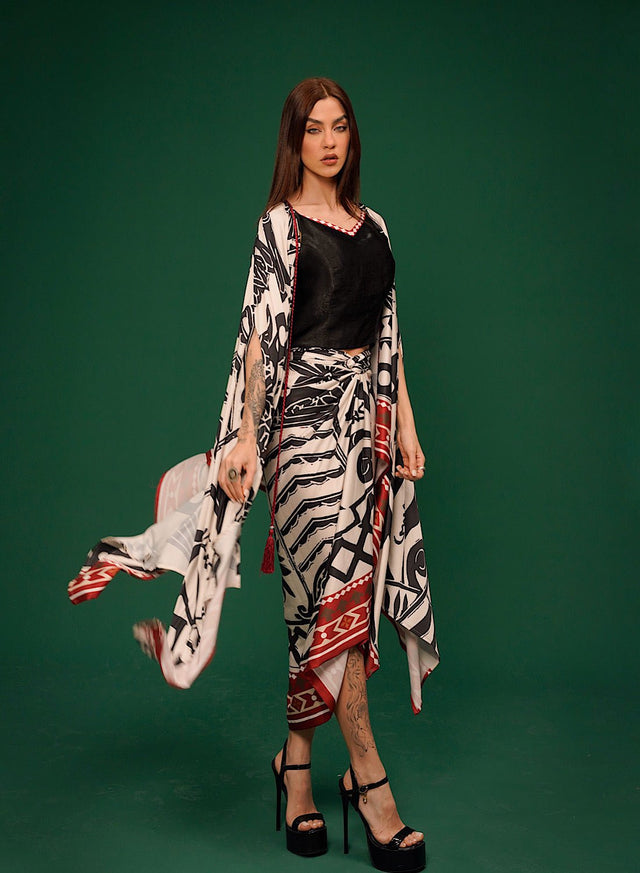 Harf cape set - Two-Piece Set - Mizyana