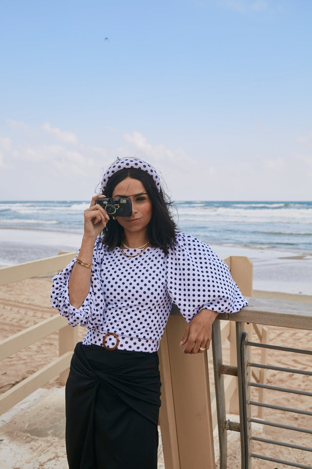 Rachelle swim set with Lia skirt - Polka dots
