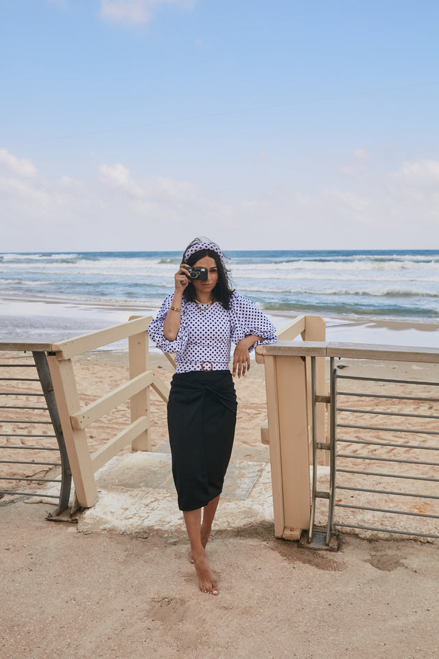 Rachelle swim set with Lia skirt - Polka dots