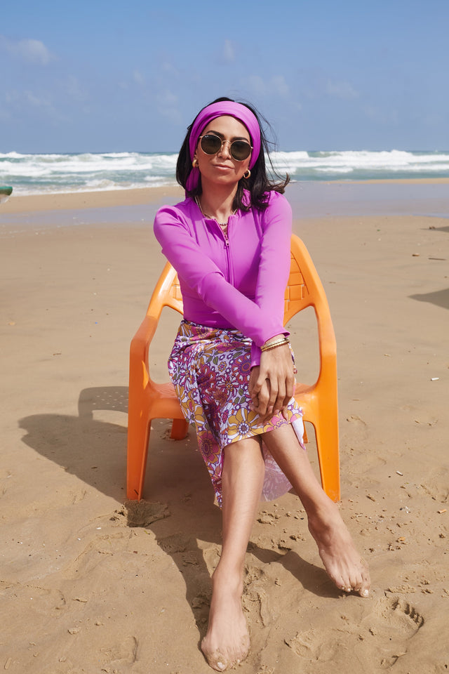 Levana swim set with Sofia skirt - Fushia (Final Sale)
