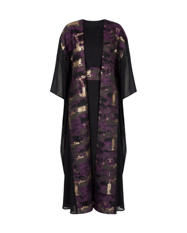 Imperial Braid Belted Abaya Set - Abaya - Mizyana