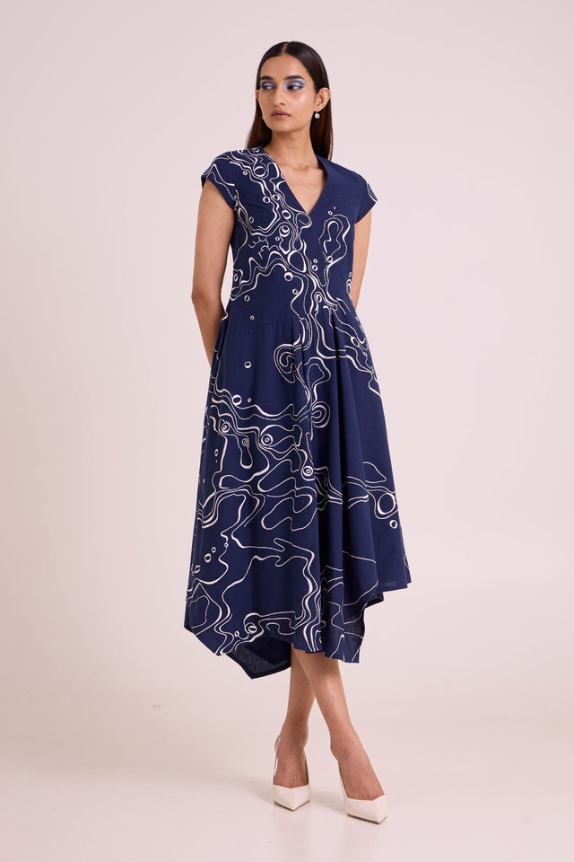 Indigo Perito - Drift Midi Dress - Dress - Mizyana