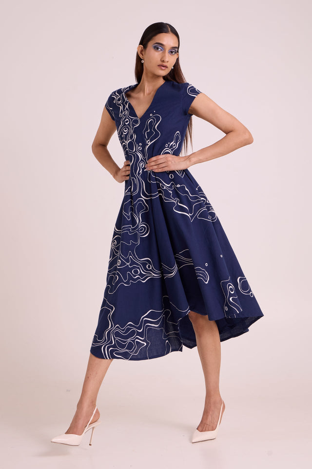 Indigo Perito - Drift Midi Dress - Dress - Mizyana