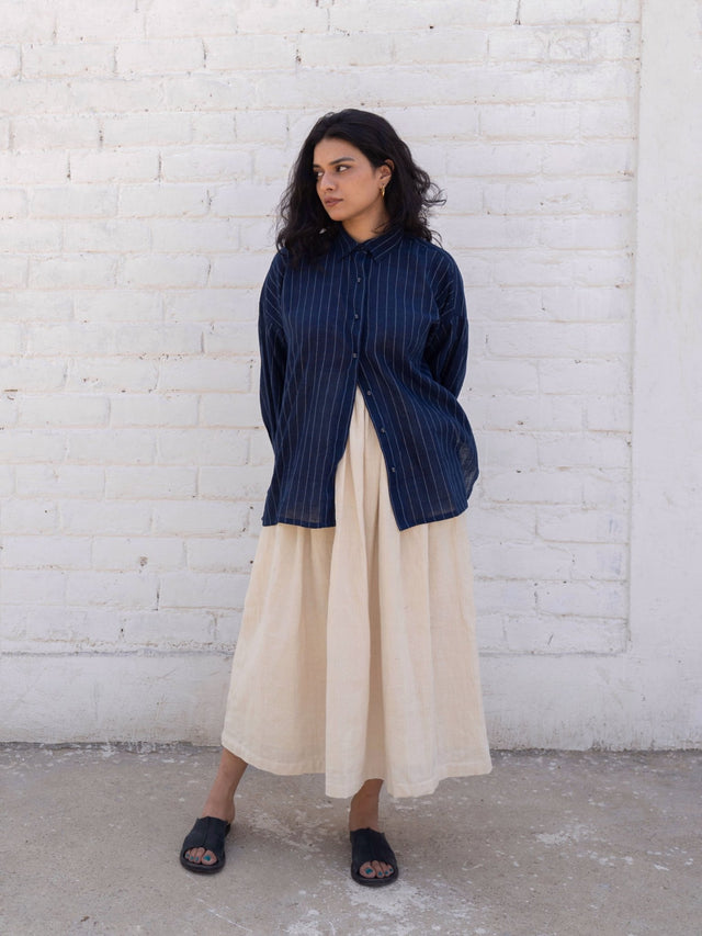 Indigo Streams Oversized Shirt - Shirt - Mizyana