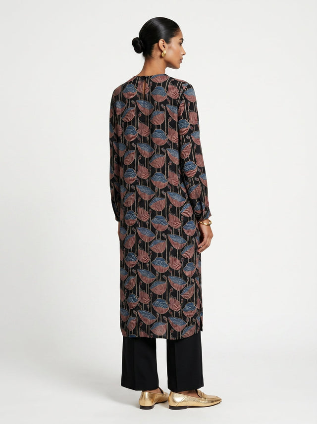 Iva Black Modal Kurta set - Two-Piece Set - Mizyana