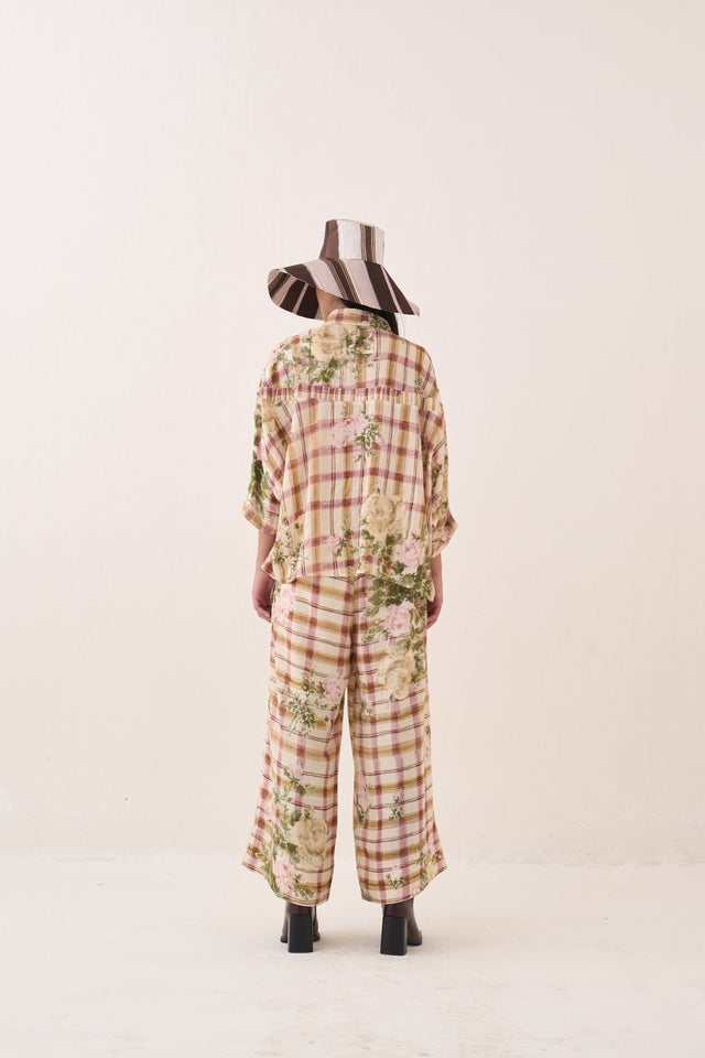 Jaali Rose Pintuck Shirt Set - Two-Piece Set - Mizyana