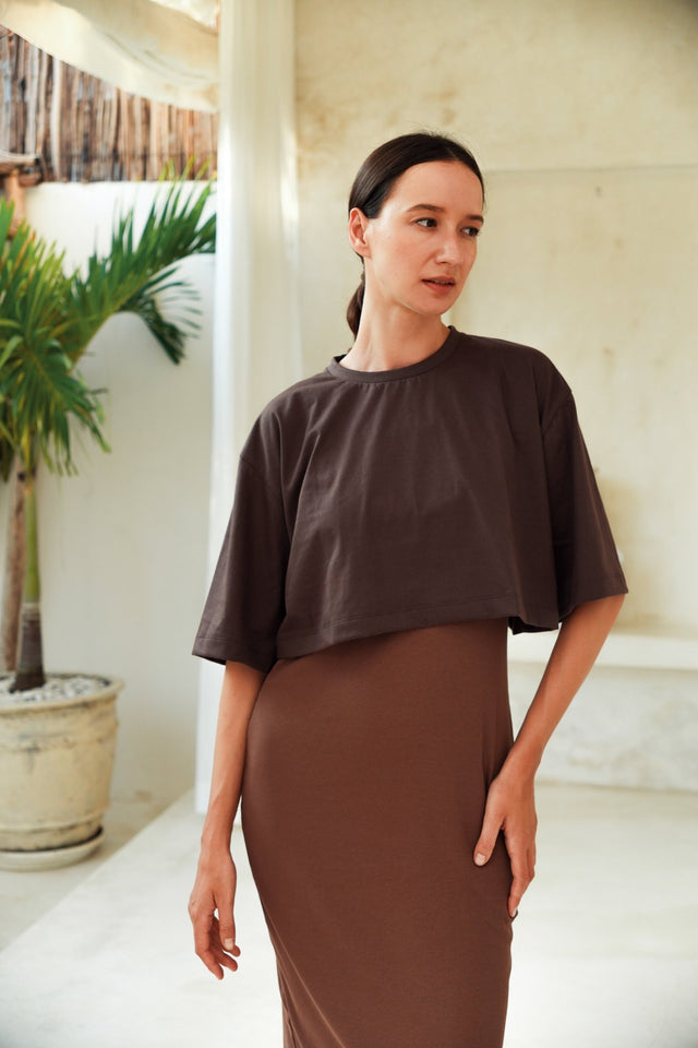 Jia set - Brown - Two-Piece Set - Mizyana