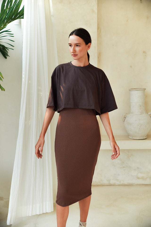 Jia set - Brown - Two-Piece Set - Mizyana