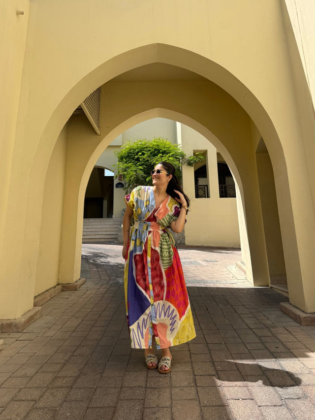Juno Dress in Florentine Mosaic Print - Dress - Mizyana