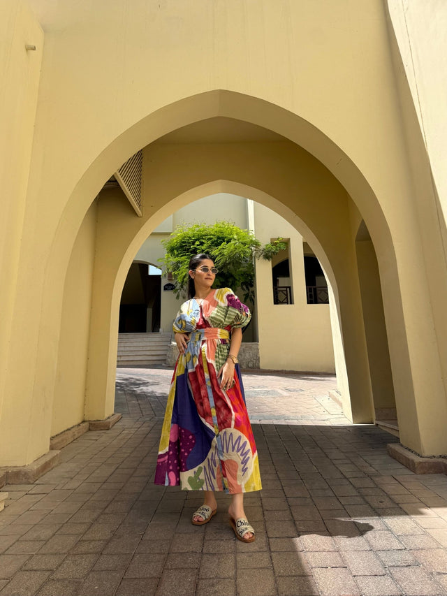 Juno Dress in Florentine Mosaic Print - Dress - Mizyana