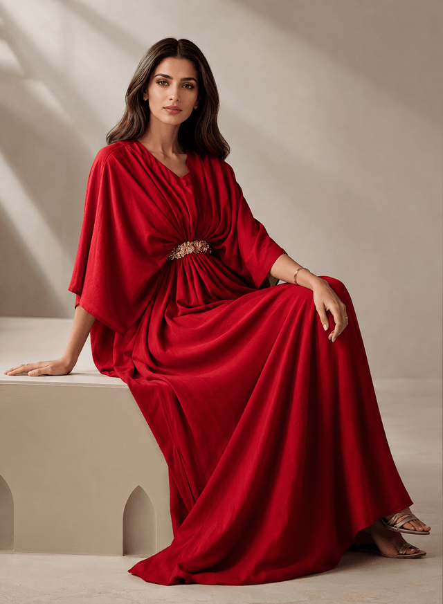 Kaftan in red - Kaftan - Mizyana