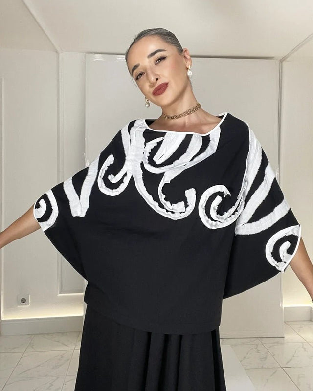 KAPU COTTON OVERSIZE BLOUSE - Blouse - Mizyana