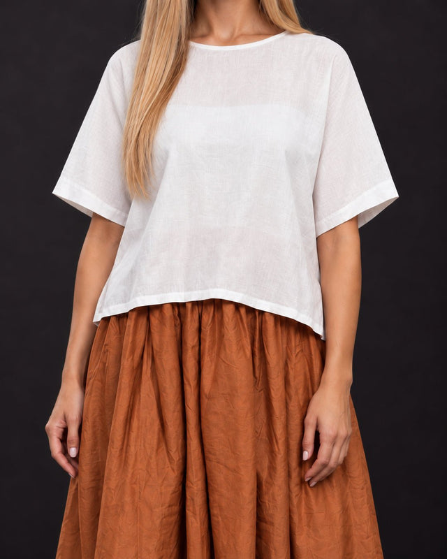Kimono Top and Clay Silk Skirt Two-Piece Set - Two-Piece Set - Mizyana