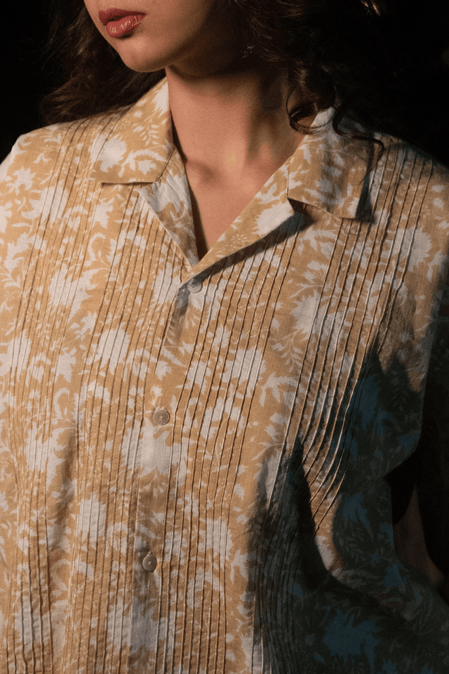 Kiro Cuban Collar Shirt - Beige - Shirt - Mizyana