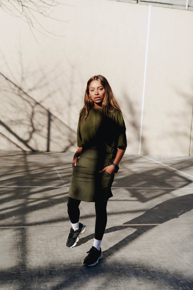 Lana Mini Pencil Sport Skirt - Military - Skirt - Mizyana